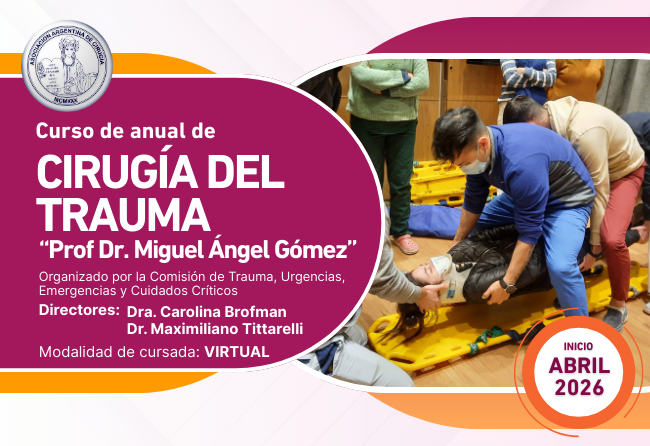 XXXIII Curso Anual de Cirugía del Trauma “Prof. Dr. Miguel Ángel Gómez” 2026